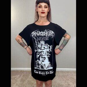 KillStar NWOT To Rare to Die Dolman Dress Tunic Metal Goth Witch Weird M